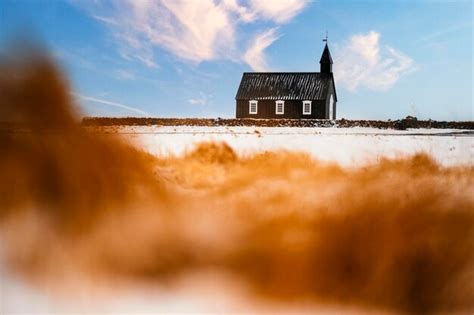 Premium Photo | The little black church of budir budakirkja black ...