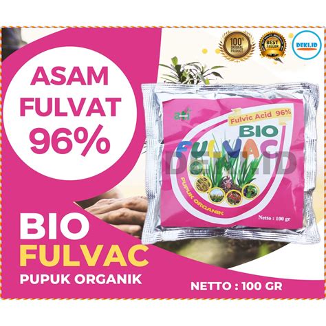 Jual Pupuk Asam Fulvat 96 Bio Fulvac Fulvic Acid 100 Gram Fulfat