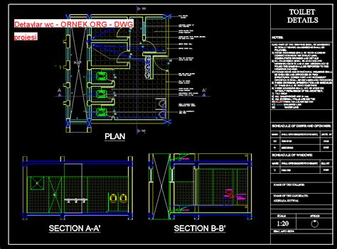 Detaylar Wc Dwg Projesi Autocad Projeler