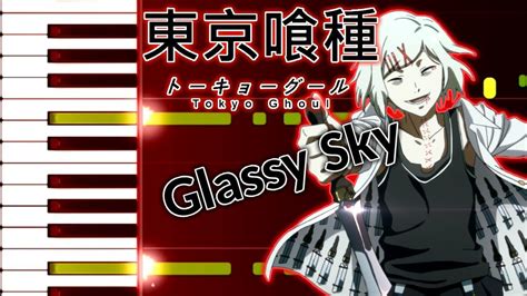 Tokyo Ghoul Glassy Sky Synthesia Piano Tutorial Youtube