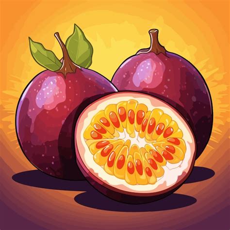 Premium Vector Passion Fruit Vector On White Background