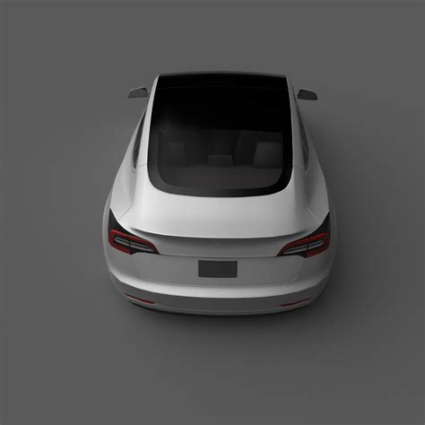 Tesla Model 3 Low Poly 3d Model 49 Max Obj Fbx Free3d