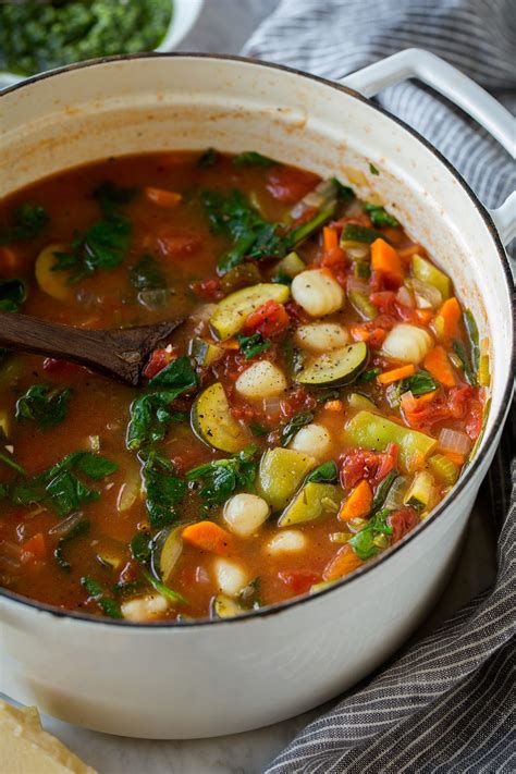 Gnocchi Vegetable Soup with Pesto and Parmesan - Cooking Classy