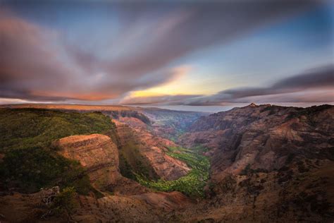 Sunset At Waimea Canyon Island Of Kauai Hawaii Smithsonian Photo