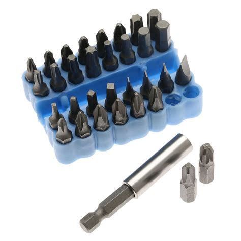 33pcs Screwdriver Drill Bit Set Solid Tamper Proof Torx Bit Spanner