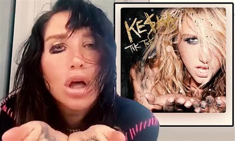 Kesha Smudges Black Eyeliner On Her Hands And Face As She Recreates Tik Tok Album Cover Daily