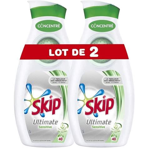 LESSIVE Skip Ultimate Lessive Liquide Concentrée Fraicheur intense Lot