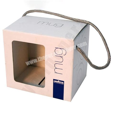 Custom Cardboard Mug Packaging Box With Window