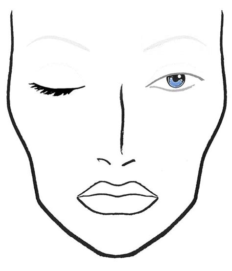 Makeup Face Template Printable Pdf