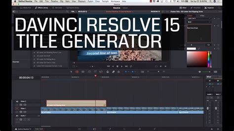 Davinci Resolve Lyric Video Template