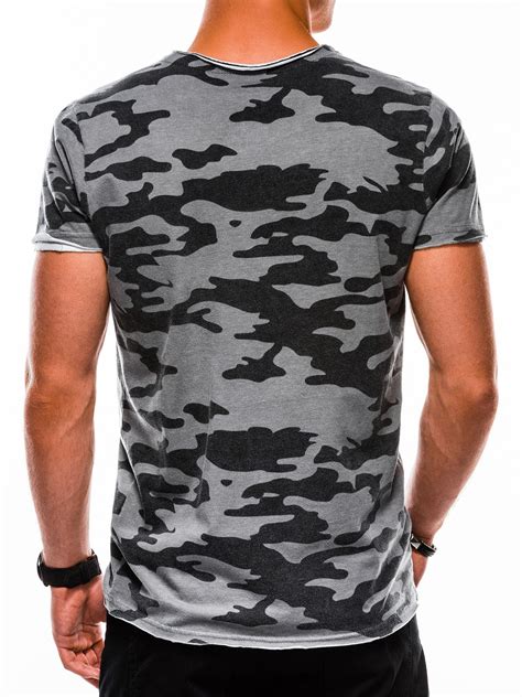 Men S Printed T Shirt S1050 Grey Camo MODONE Wholesale Clothing