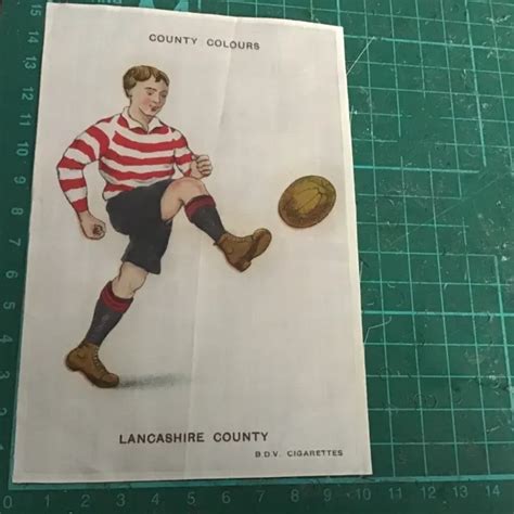 LANCASHIRE RUGBY COUNTY Colours BDV Cigarettes 1920 S Phillips Silk 1