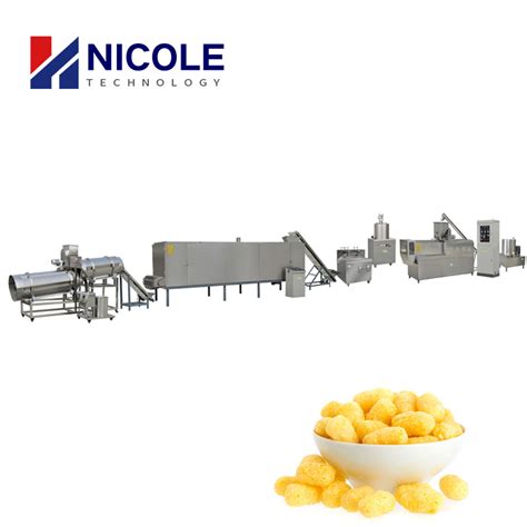 Extruded Corn Snacks Machine High Quality Puffed Extruder Production