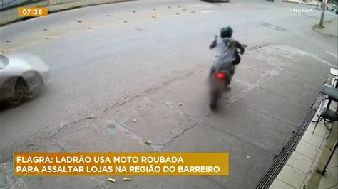 Polícia prende suspeito de usar moto roubada para assaltar lojas na