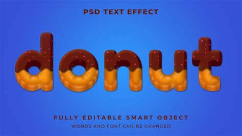 Premium Psd Donut Pink Party Text Style Effect Template