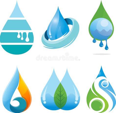 Luxury Water Drop Vector Logo Stock Illustration Illustration Of