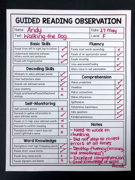 First Grade Reading Skills Assessment