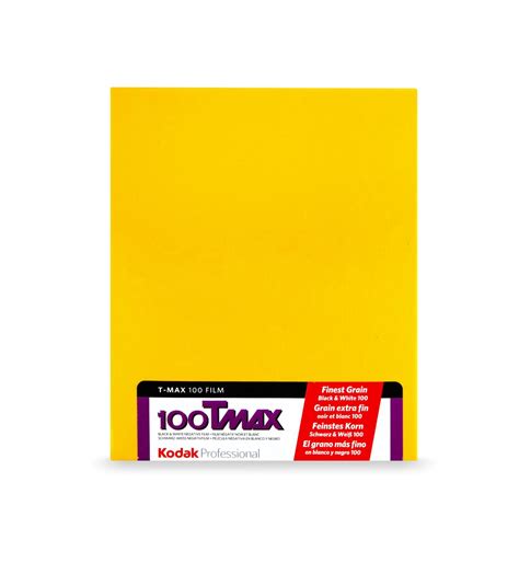 Kodak T Max 100 4x5 10 Sheets Rewind Photo Lab