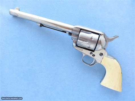 Colt Peacemaker 45 Single Action Army 1st Generation Nickel 7 1 2