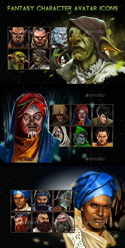 Fantasy Rpg Character Avatar Icons Rpg Character Fantasy Rpg Avatar