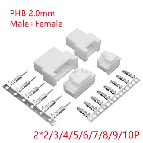 Sets Phb Mm Connector Male Female Housing Double Row With