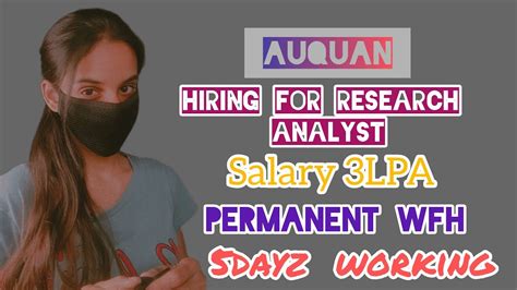 Auquan Research Analyst Work From Home Work Freshers Job