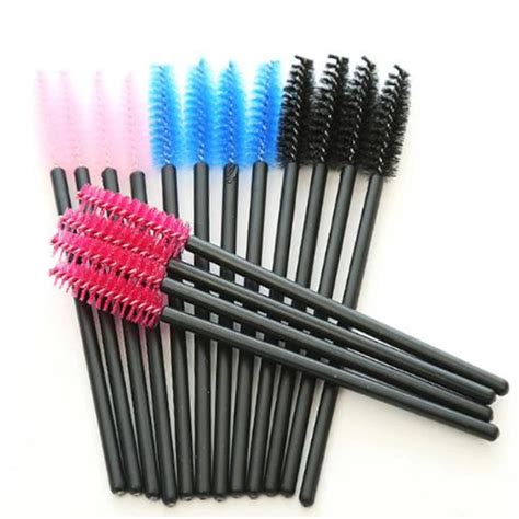 50PCS Pack Eyelash Brush Disposable Colorful Mascara Brush Micro