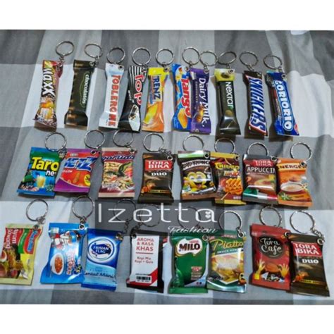 Jual GANTUNGAN KUNCI MOTIF SNACK Dan MINUMAN Shopee Indonesia