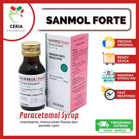 Jual Sanmol Forte Sirup Obat Panas Demam Anak Shopee Indonesia