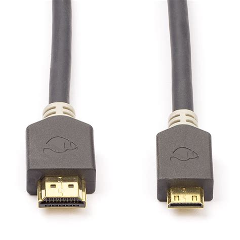 Mini HDMI Naar HDMI Kabel Nedis 2 Meter 4K 30Hz Verguld