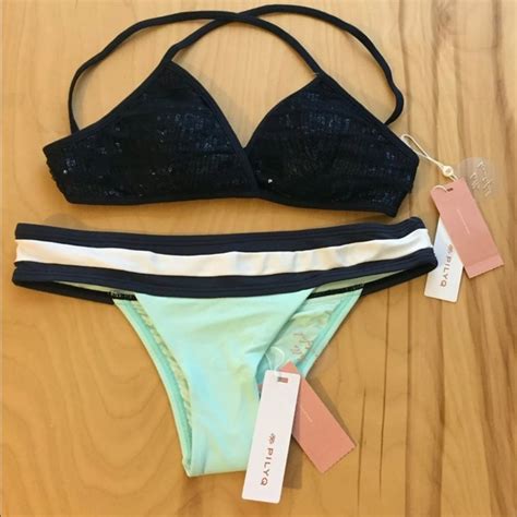 Pilyq Swim Nwtpilyq Bikini Setatlantis Sequinsaquamarine Poshmark