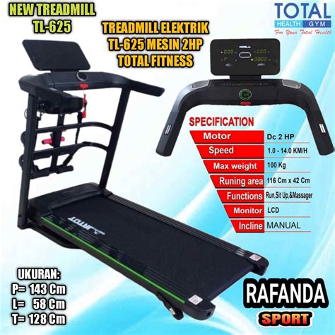 Treadmill Elektrik Tl Mesin Hp Total Fitness Total Fitnes