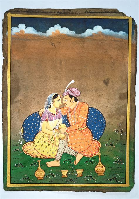 Indian Mughal Badshah Harem Asking For Sex Handmade Painting Etsy