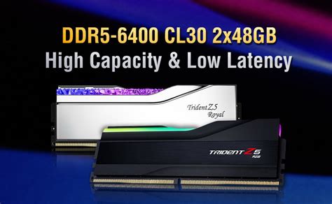 G Skill представила комплекты памяти DDR5 6400 с низкими задержками