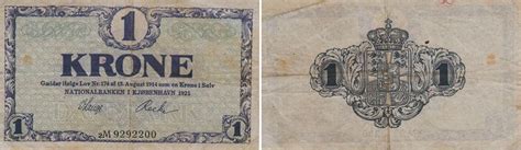 Banknote D Nemark Krone F Vf Ma Shops