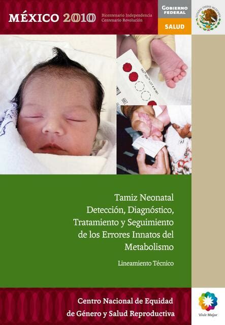 Tamiz Neonatal Detección Diagnóstico Tratamiento y Seguimiento de los