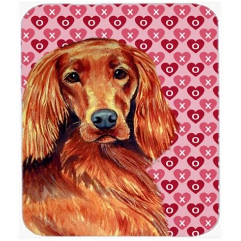 Irish Setter Hearts Love And Valentines Day Mouse Pad Hot Pad Or Trivet Kroger