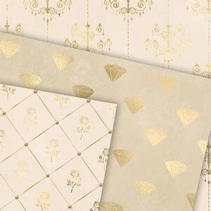 Ivory And Gold Princess Digital Paper Seamless Fairy Princess Patterns