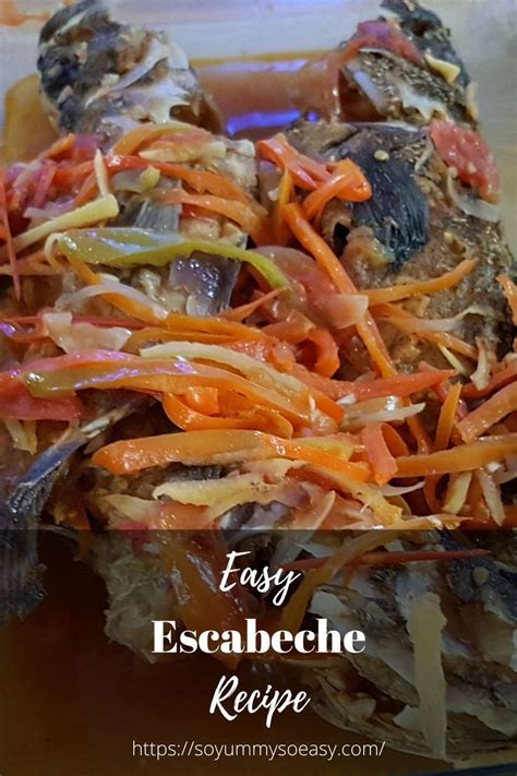 Delicious Sweet And Sour Fish Escabeche