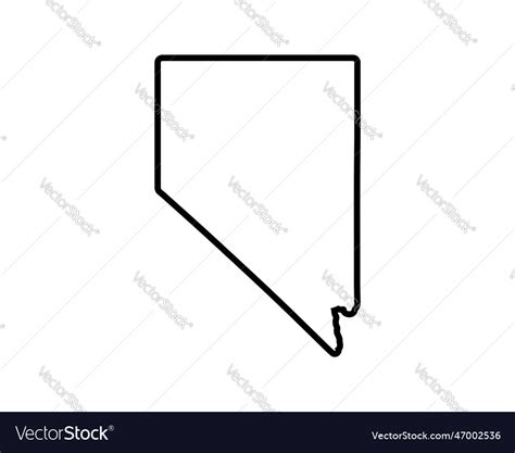 Us State Map Nevada Outline Symbol Royalty Free Vector Image