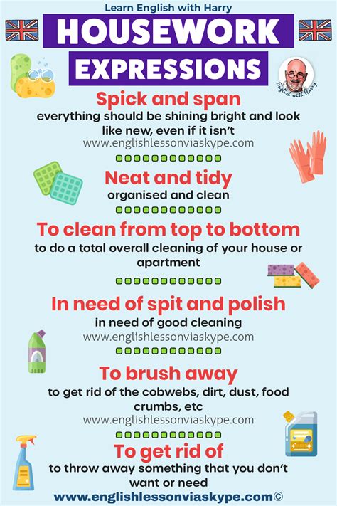 Vocabulary Expressions Related To Housework • Speak Better English