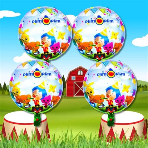 Pack X Globo Metalizado Personajes Cm Payaso Plim Plim En Venta En