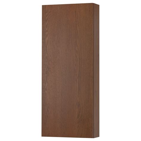 Godmorgon Wall Cabinet With 1 Door Brown Stained Ash Effect 40x14x96 Cm Ikea