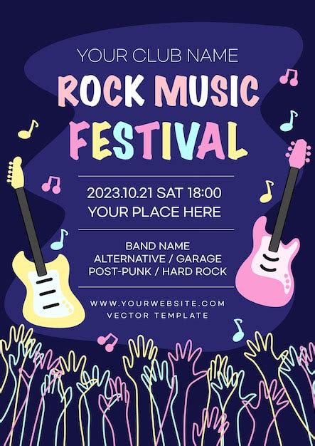 Premium Vector Rock Music Festival Poster Template