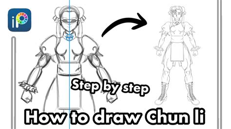 How To Draw Chun Li From Street Fighter Ibis Paint X Tutorial Youtube