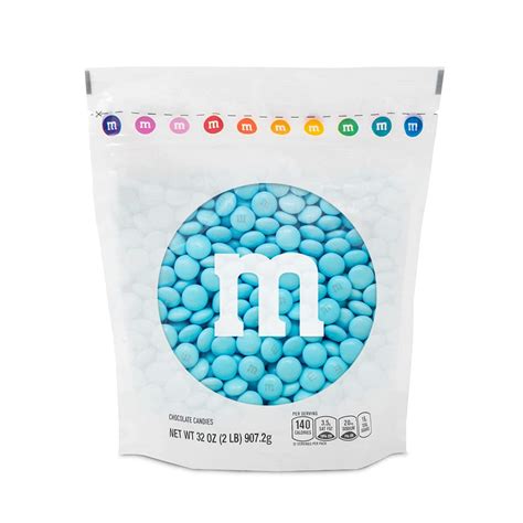 M&M’S Milk Chocolate Light Blue Candy - 2lbs of Bulk Candy in ...