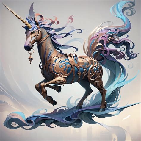 Premium Ai Image A Painting Of Unicorn