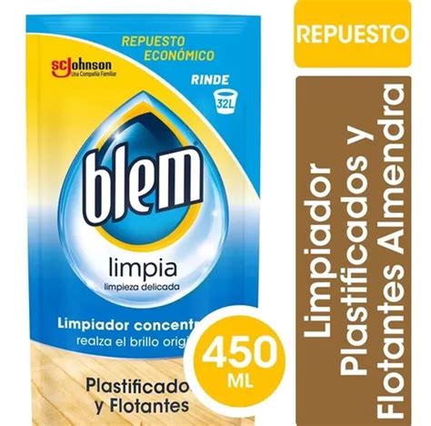 Limpiador Concentra Blem Pisos Plastificados Flotantes 450ml MercadoLibre