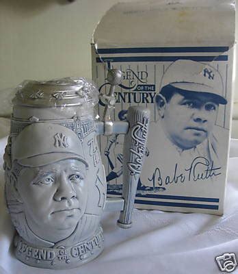 Avon Babe Ruth Legend Of The Century Lidded Stein