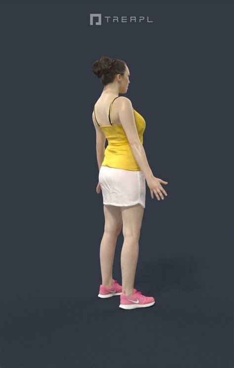 3d Model Woman Sport Animated In A Skirt And Tanktop A Pose Dream